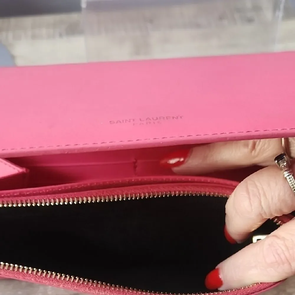 Saint Laurent Vibrant Pink Clutch